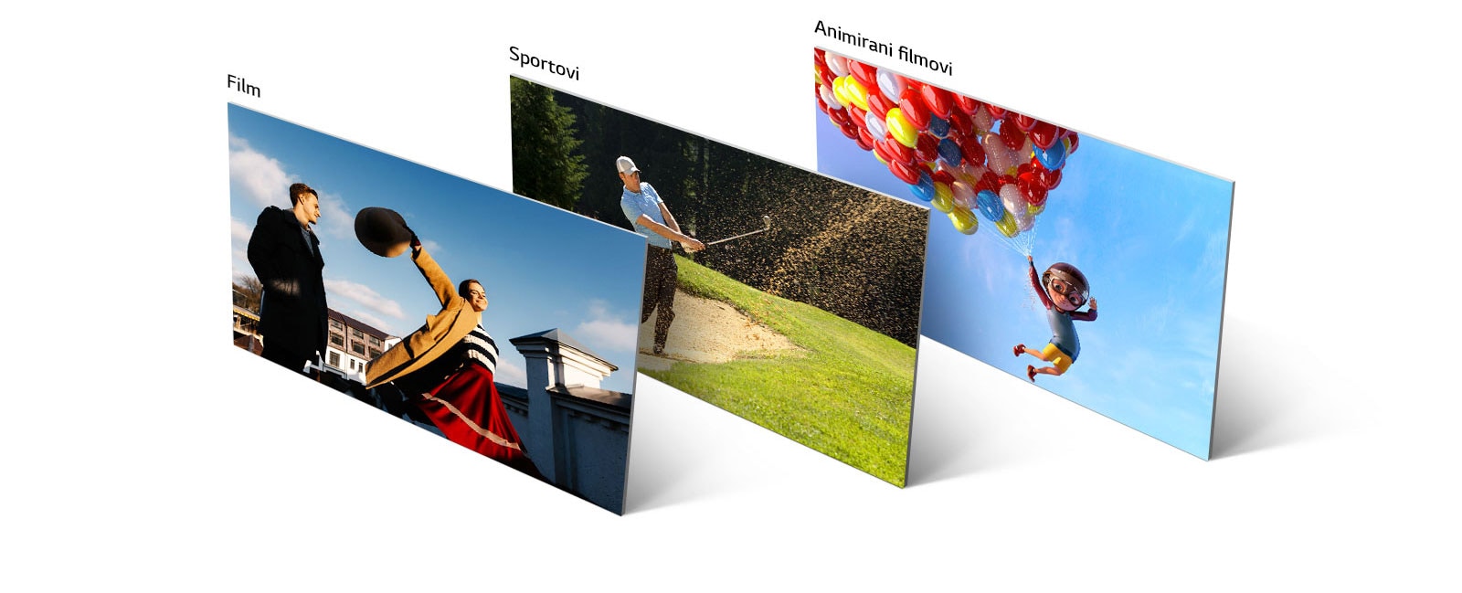 Scena filma, igre golfa i animacije okomito je i koso poravnata.