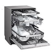 LG QuadWash™ ugradbena perilica posuđa s TrueSteam™ tehnologijom pranja vodenom parom, vrata s automatskim otvaranjem, 14 kompleta posuđa, ThinQ™ WiFi funkcija, QuadWash™ ugradbena perilica posuđa s TrueSteam™ DB476TXS, DB476TXS, thumbnail 7