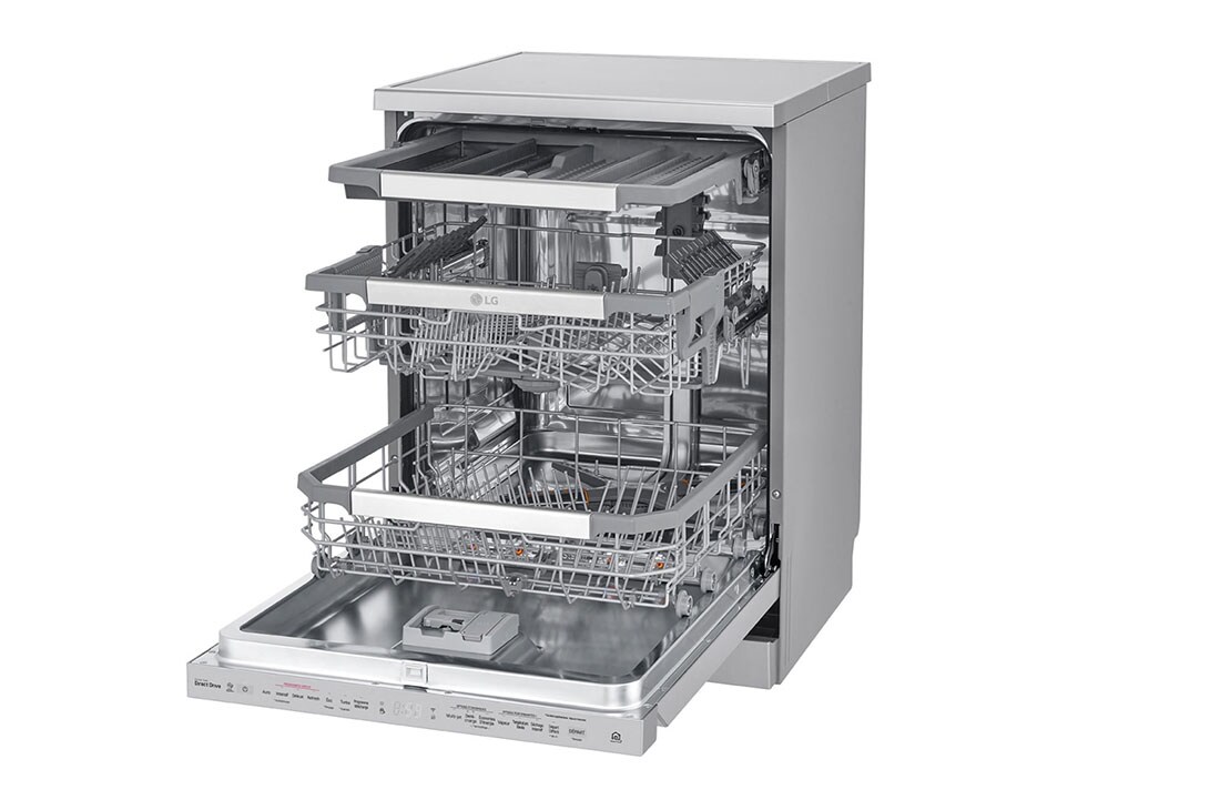 LG QuadWash™ perilica posuđa s TrueSteam™ tehnologijom pranja vodenom parom, vrata s automatskim otvaranjem, 14 kompleta posuđa, ThinQ™, WiFi funkcija, DF425HSS, DF425HSS, thumbnail 6