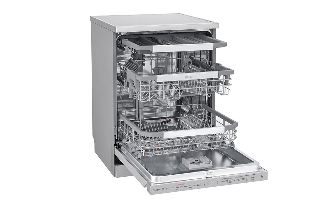 LG QuadWash™ perilica posuđa s TrueSteam™ tehnologijom pranja vodenom parom, vrata s automatskim otvaranjem, 14 kompleta posuđa, ThinQ™, WiFi funkcija, DF425HSS, DF425HSS, thumbnail 9