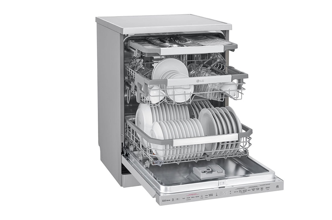 LG QuadWash™ perilica posuđa s TrueSteam™ tehnologijom pranja vodenom parom, vrata s automatskim otvaranjem, 14 kompleta posuđa, ThinQ™, WiFi funkcija, DF425HSS, DF425HSS, thumbnail 10