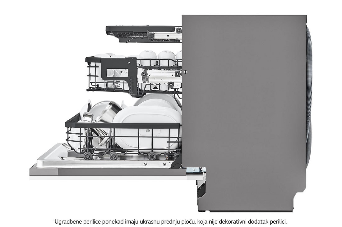 LG QuadWash™ ugradbena perilica posuđa s TrueSteam™ tehnologijom pranja vodenom parom, 14 kompleta posuđa, DB325TXS, DB325TXS, thumbnail 12