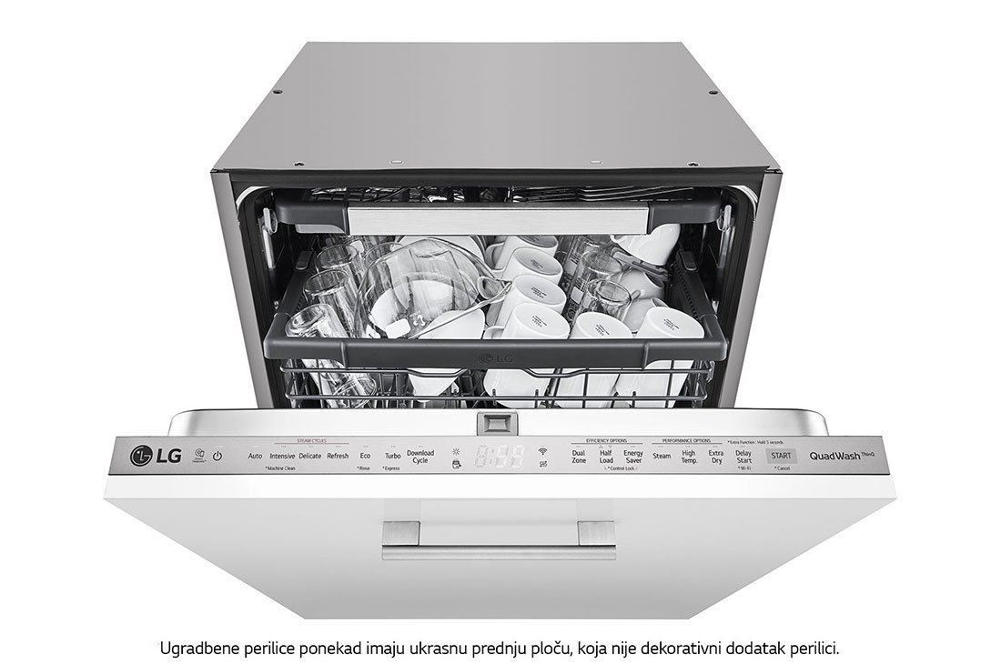 LG QuadWash™ ugradbena perilica posuđa s TrueSteam™ tehnologijom pranja vodenom parom, 14 kompleta posuđa, DB325TXS, DB325TXS, thumbnail 13