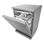 LG QuadWash™ perilica posuđa s TrueSteam™ tehnologijom pranja vodenom parom, vrata s automatskim otvaranjem, 14 kompleta posuđa, ThinQ™, WiFi funkcija, Pogled s desne strane s otvorenim vratima, DF455HPS, thumbnail 9