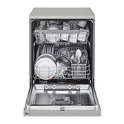 LG QuadWash™ perilica posuđa s TrueSteam™ tehnologijom pranja vodenom parom, 14 postavki prostora, Pogled sprijeda s otvorenim vratima, DF242FPS, thumbnail 3