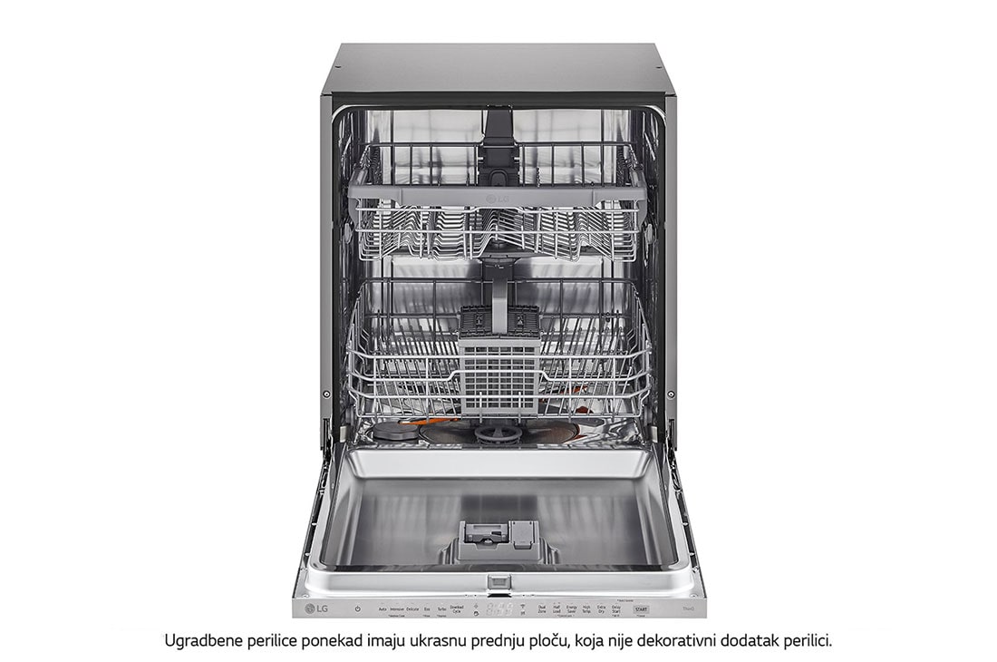 LG QuadWash™ ugradbena perilica posuđa, 14 kompleta posuđa, ThinQ™ WiFi funkcija, Pogled sprijeda s otvorenim vratima, DB242TX, thumbnail 2