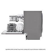 LG QuadWash™ ugradbena perilica posuđa, 14 kompleta posuđa, ThinQ™ WiFi funkcija, Pogled s desne strane, DB242TX, thumbnail 11