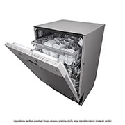 LG QuadWash™ ugradbena perilica posuđa, 14 kompleta posuđa, ThinQ™ WiFi funkcija, Perspektivni pogled s lijeve strane, DB242TX, thumbnail 9