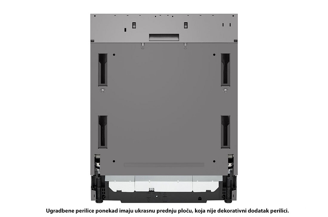 LG QuadWash™ ugradbena perilica posuđa s TrueSteam™ tehnologijom pranja vodenom parom, vrata s automatskim otvaranjem, 14 kompleta posuđa, ThinQ™ WiFi funkcija, Изглед отпред, DB475TXS