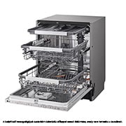 LG QuadWash™ ugradbena perilica posuđa s TrueSteam™ tehnologijom pranja vodenom parom, vrata s automatskim otvaranjem, 14 kompleta posuđa, ThinQ™ WiFi funkcija, Изглед от дясна страна, DB475TXS, thumbnail 13