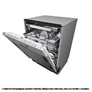 LG QuadWash™ ugradbena perilica posuđa s TrueSteam™ tehnologijom pranja vodenom parom, vrata s automatskim otvaranjem, 14 kompleta posuđa, ThinQ™ WiFi funkcija, Страничен изглед, DB475TXS, thumbnail 14