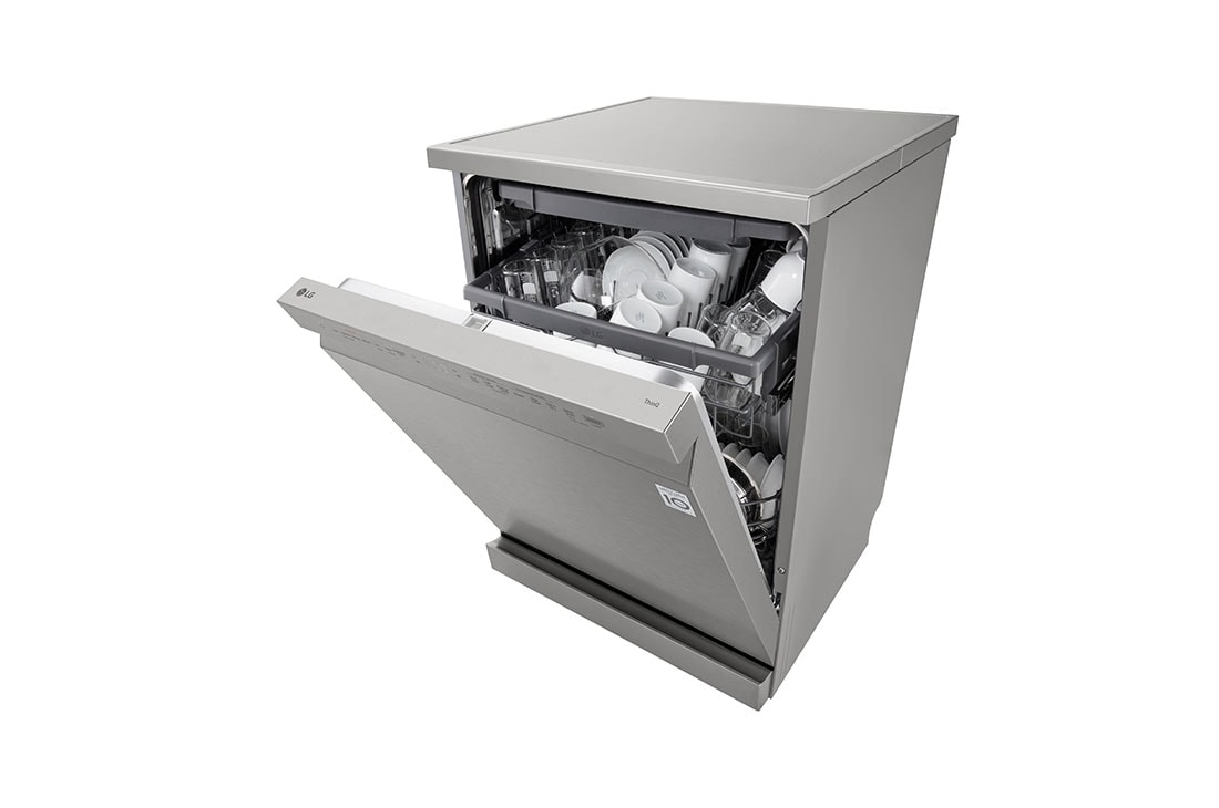 LG QuadWash™ perilica posuđa s TrueSteam™ tehnologijom pranja vodenom parom, 14 kompleta posuđa, ThinQ™, WiFi funkcija, Pogled s lijeve strane, DF243FVS, thumbnail 10