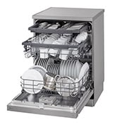 LG QuadWash™ perilica posuđa s TrueSteam™ tehnologijom pranja vodenom parom, 14 kompleta posuđa, ThinQ™, WiFi funkcija, Pogled sa strane, DF243FVS, thumbnail 12