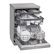 LG QuadWash™ perilica posuđa s TrueSteam™ tehnologijom pranja vodenom parom, 14 kompleta posuđa, ThinQ™, WiFi funkcija, Pogled s lijeve strane, DF243FVS, thumbnail 9