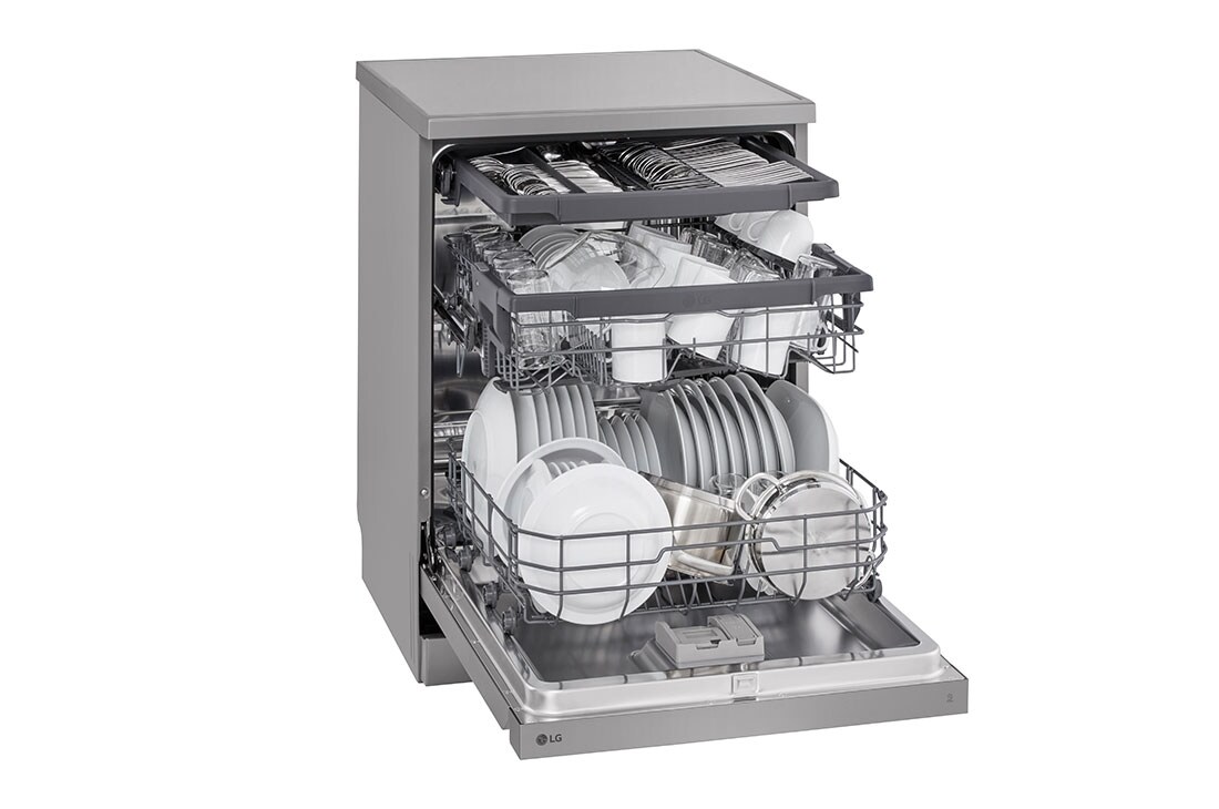 LG QuadWash™ perilica posuđa, 14 kompleta posuđa, Pogled s lijeve strane, DF243FV, thumbnail 9