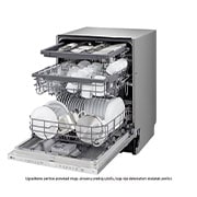 LG QuadWash™ ugradbena perilica posuđa, 14 kompleta posuđa, ThinQ™ WiFi funkcija, Perspektivni pogled s lijeve strane, DB243TX, thumbnail 9