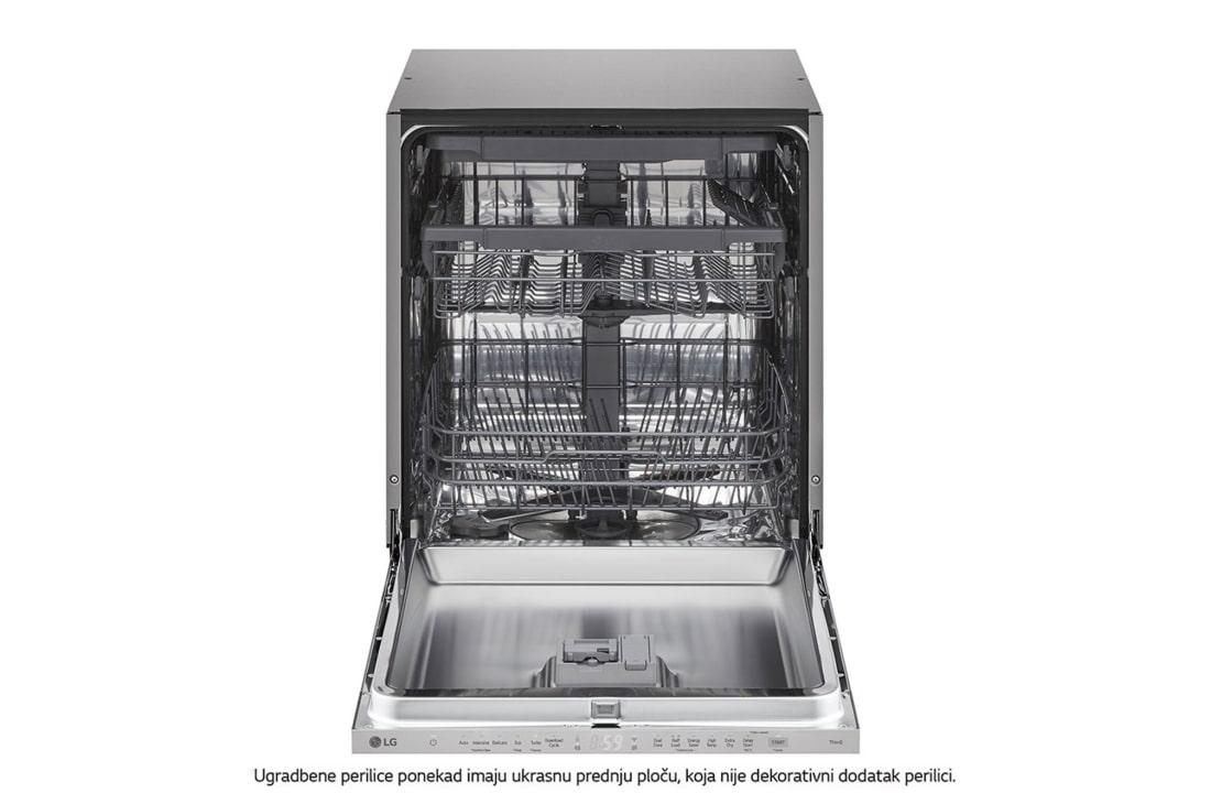 LG QuadWash™ ugradbena perilica posuđa, 14 kompleta posuđa, ThinQ™ WiFi funkcija, Pogled sprijeda s otvorenim vratima, DB243TX, thumbnail 2
