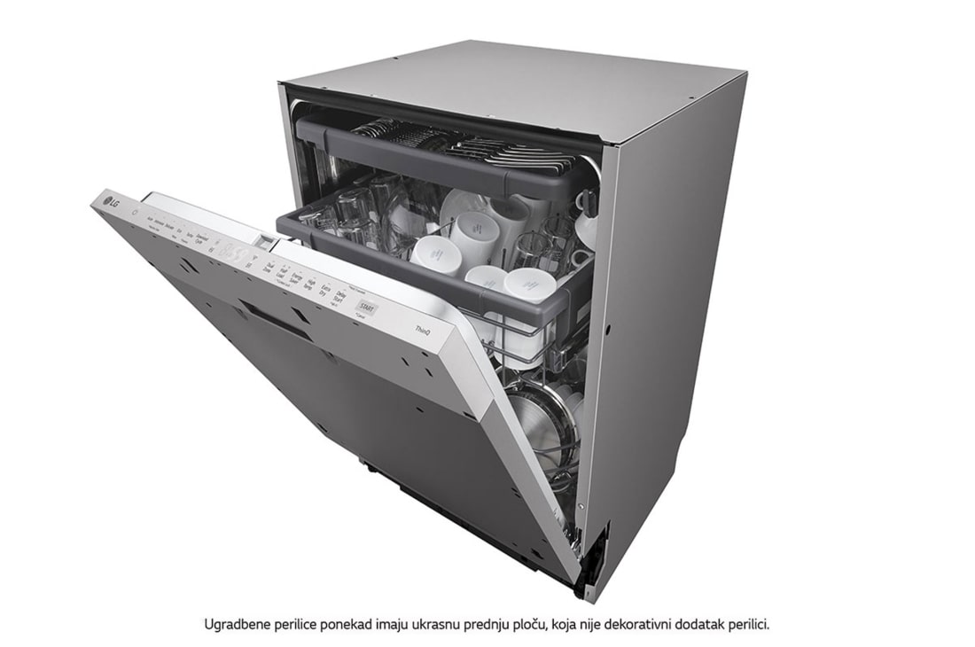 LG QuadWash™ ugradbena perilica posuđa, 14 kompleta posuđa, ThinQ™ WiFi funkcija, Pogled iz gornje perspektive, DB243TX, thumbnail 10