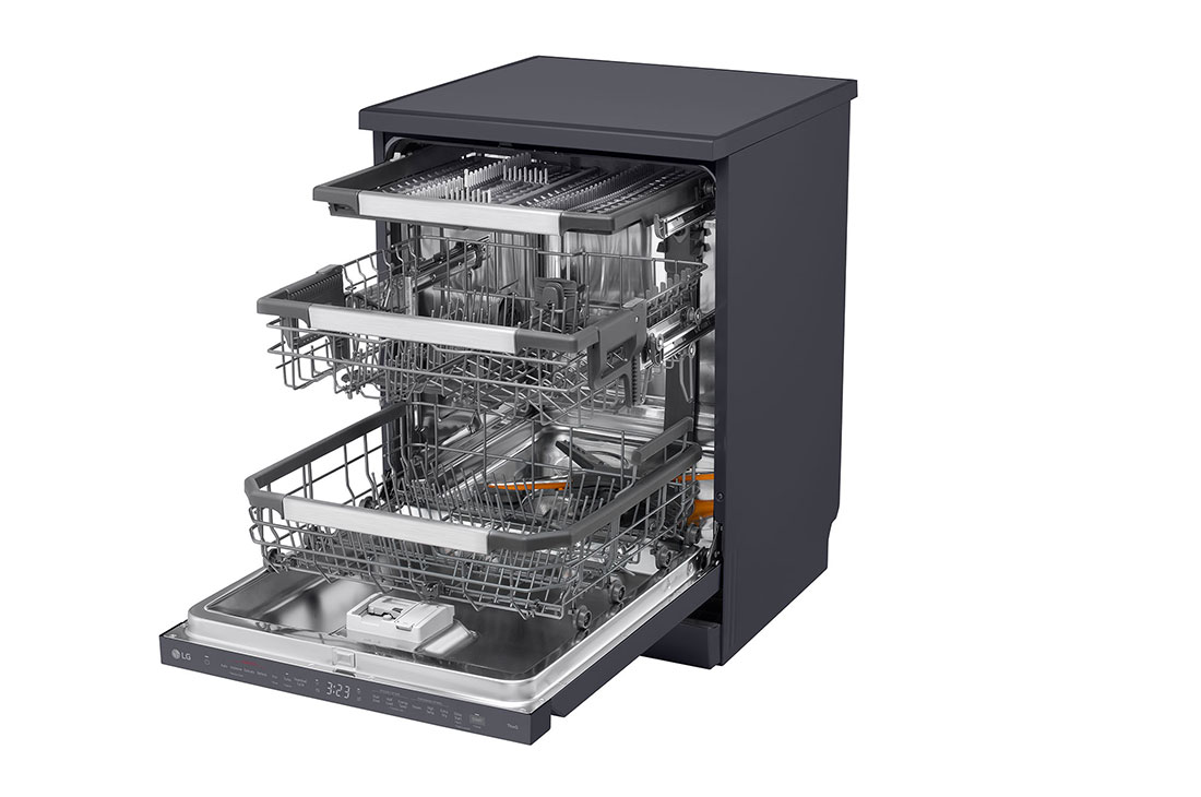 LG QuadWash™ perilica posuđa s TrueSteam™ tehnologijom pranja vodenom parom, vrata s automatskim otvaranjem, 14 kompleta posuđa, ThinQ™ WiFi funkcija, left side open, DF587HMS, thumbnail 9