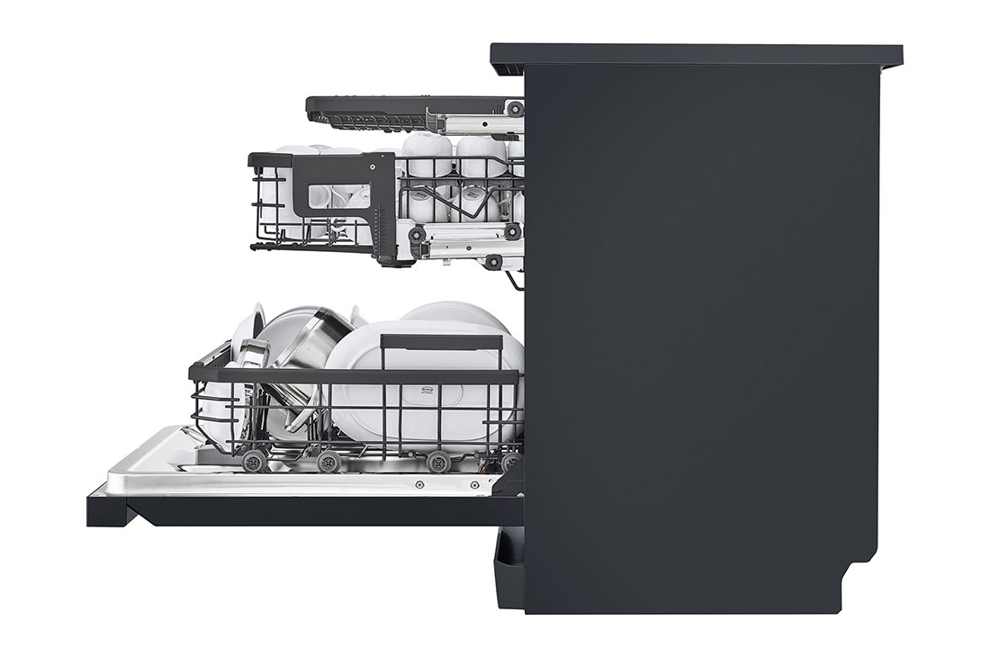 LG QuadWash™ perilica posuđa s TrueSteam™ tehnologijom pranja vodenom parom, vrata s automatskim otvaranjem, 14 kompleta posuđa, ThinQ™ WiFi funkcija, right side open, DF587HMS, thumbnail 12