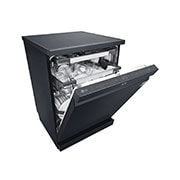 LG QuadWash™ perilica posuđa s TrueSteam™ tehnologijom pranja vodenom parom, vrata s automatskim otvaranjem, 14 kompleta posuđa, ThinQ™ WiFi funkcija, right side with utensils stored , DF587HMS, thumbnail 7