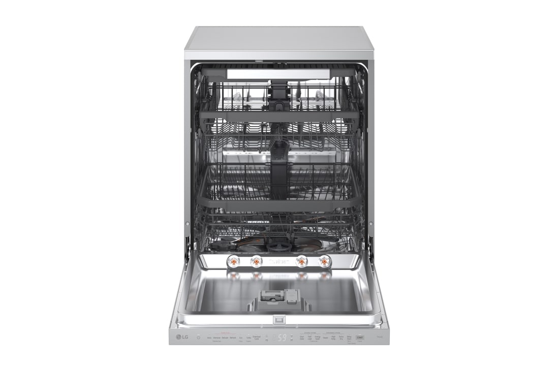 LG QuadWash™ perilica posuđa s TrueSteam™ tehnologijom pranja vodenom parom, vrata s automatskim otvaranjem, 14 kompleta posuđa, ThinQ™ WiFi funkcija, front full open, DF587HVS, thumbnail 6
