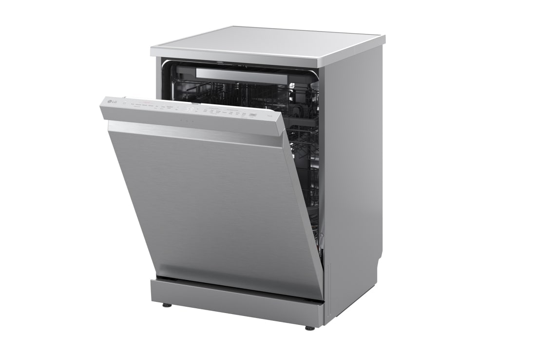 LG QuadWash™ perilica posuđa s TrueSteam™ tehnologijom pranja vodenom parom, vrata s automatskim otvaranjem, 14 kompleta posuđa, ThinQ™ WiFi funkcija, left side open, DF587HVS, thumbnail 12