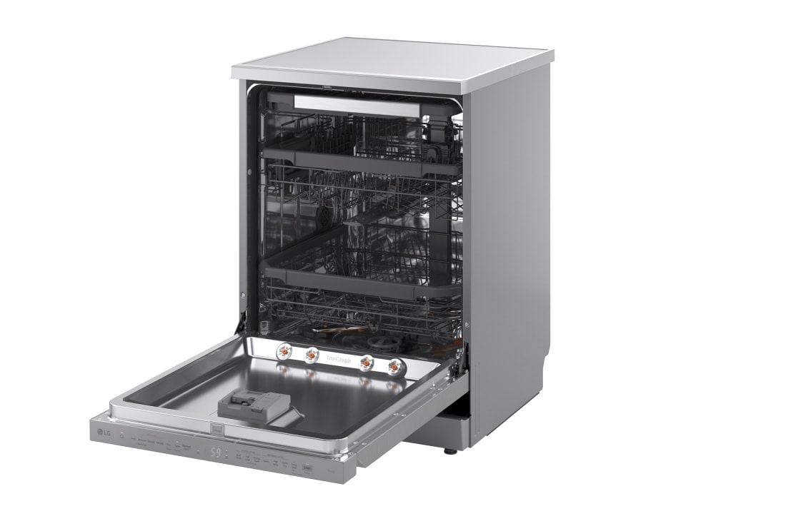 LG QuadWash™ perilica posuđa s TrueSteam™ tehnologijom pranja vodenom parom, vrata s automatskim otvaranjem, 14 kompleta posuđa, ThinQ™ WiFi funkcija, left side open, DF587HVS, thumbnail 13