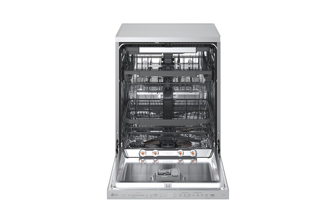 LG QuadWash™ perilica posuđa s TrueSteam™ tehnologijom pranja vodenom parom, vrata s automatskim otvaranjem, 14 kompleta posuđa, ThinQ™ WiFi funkcija, front full open, DF375HVS, thumbnail 6