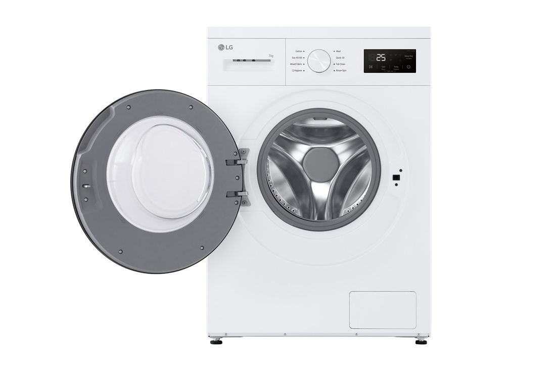 LG 7 kg, max. 1400 okr./min., Perilica rublja, Pogled sprijeda s otvorenim vratima, F4A10S7NWK, thumbnail 2