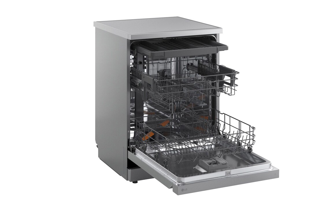 LG QuadWash™ perilica posuđa, vrata s automatskim otvaranjem, 14 kompleta posuđa, Pogled s lijeve strane, DF273FV, thumbnail 10