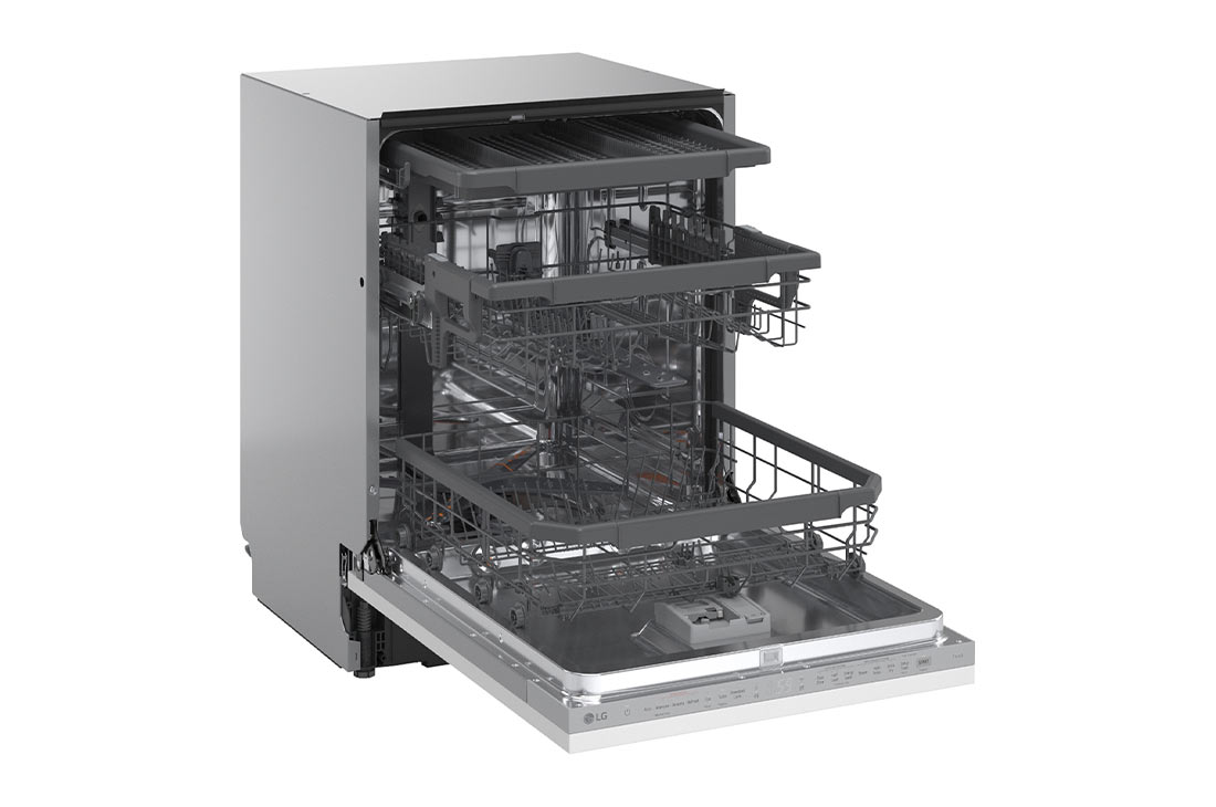 LG QuadWash™ ugradbena perilica posuđa s TrueSteam™ tehnologijom pranja vodenom parom, vrata s automatskim otvaranjem, 14 kompleta posuđa, ThinQ™ WiFi funkcija, DB375TXS, thumbnail 10