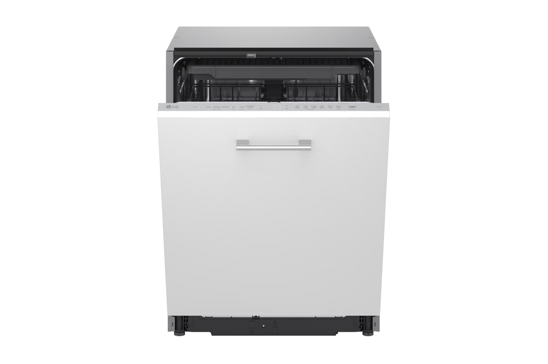 LG QuadWash™ perilica posuđa, vrata s automatskim otvaranjem, 14 kompleta posuđa, ThinQ™ WiFi funkcija, LG QuadWash™ perilica posuđa, vrata s automatskim otvaranjem, 14 kompleta posuđa, ThinQ™ WiFi funkcija, Pogled s desne strane s otvorenim vratima, DB273TX, thumbnail 4, DB273TX, thumbnail 4