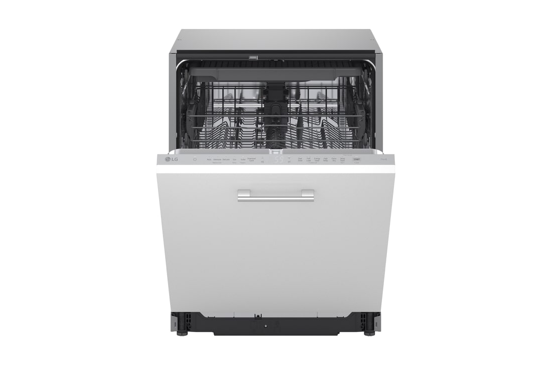 LG QuadWash™ perilica posuđa, vrata s automatskim otvaranjem, 14 kompleta posuđa, ThinQ™ WiFi funkcija, LG QuadWash™ perilica posuđa, vrata s automatskim otvaranjem, 14 kompleta posuđa, ThinQ™ WiFi funkcija, Pogled s desne strane s otvorenim vratima, DB273TX, thumbnail 5, DB273TX, thumbnail 5