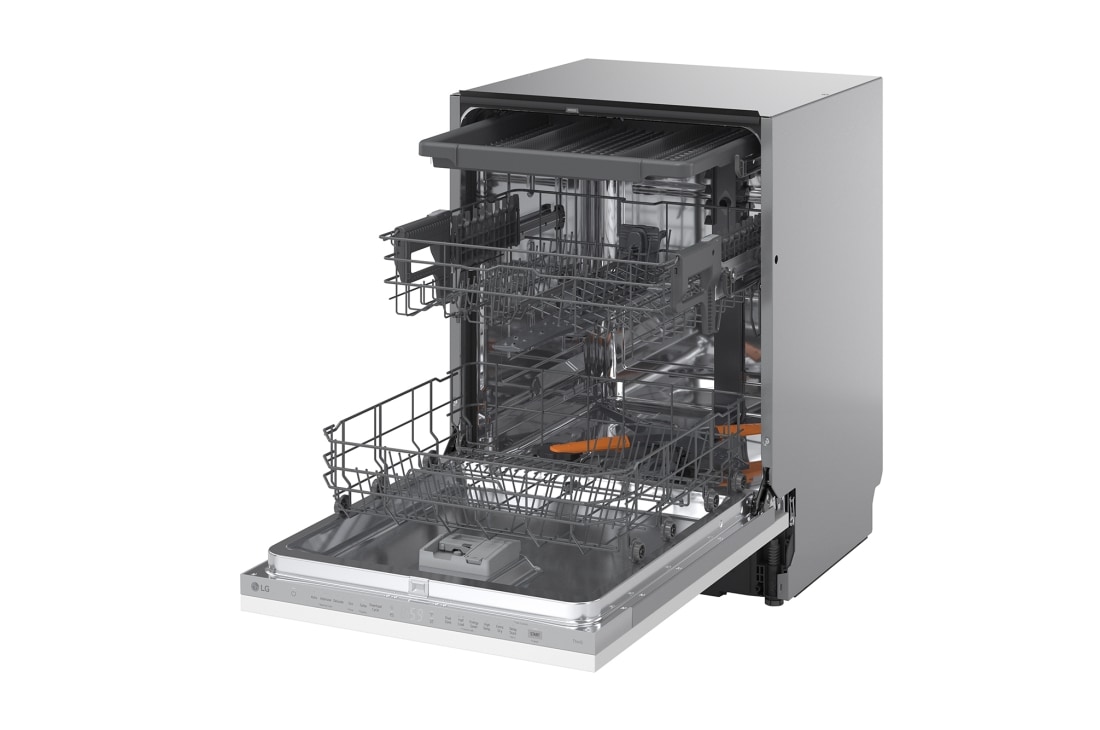 LG QuadWash™ perilica posuđa, vrata s automatskim otvaranjem, 14 kompleta posuđa, ThinQ™ WiFi funkcija, LG QuadWash™ perilica posuđa, vrata s automatskim otvaranjem, 14 kompleta posuđa, ThinQ™ WiFi funkcija, Pogled sa strane, DB273TX, thumbnail 13, DB273TX, thumbnail 14
