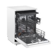 LG QuadWash™ perilica posuđa s TrueSteam™ tehnologijom pranja vodenom parom, vrata s automatskim otvaranjem, 14 kompleta posuđa, ThinQ™ WiFi funkcija, Pogled s lijeve strane, DF273FWS, thumbnail 10