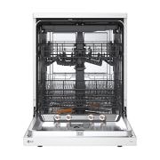 LG QuadWash™ perilica posuđa s TrueSteam™ tehnologijom pranja vodenom parom, vrata s automatskim otvaranjem, 14 kompleta posuđa, ThinQ™ WiFi funkcija, Pogled sprijeda s otvorenim vratima, DF273FWS, thumbnail 2