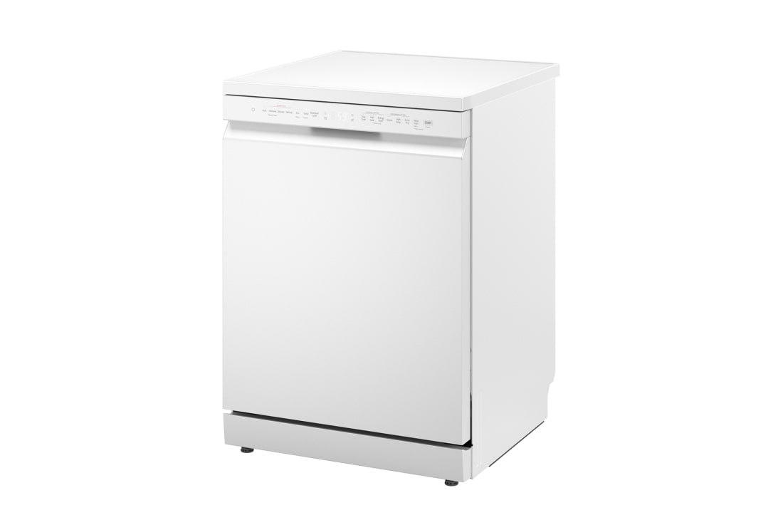 LG QuadWash™ perilica posuđa s TrueSteam™ tehnologijom pranja vodenom parom, vrata s automatskim otvaranjem, 14 kompleta posuđa, ThinQ™ WiFi funkcija, Pogled s desne strane, DF273FWS, thumbnail 11