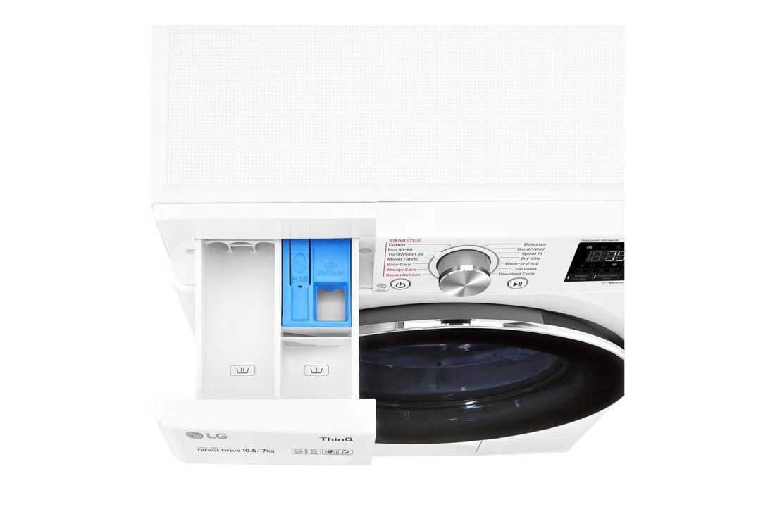 LG 10,5/7 kg, max. 1400 okr./min., Eco Hybrid™ perilica-sušilica sa parom, TurboWash™360, AI DD™ tehnologija i WiFi funkcija, F4DV710S2E, thumbnail 7