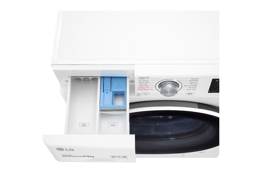 LG 8/6 kg, max. 1400 okr./min., Perilica-sušilica sa parom, AI DD™ tehnologija, f4dv328s0u, F4DV328S0U, thumbnail 6