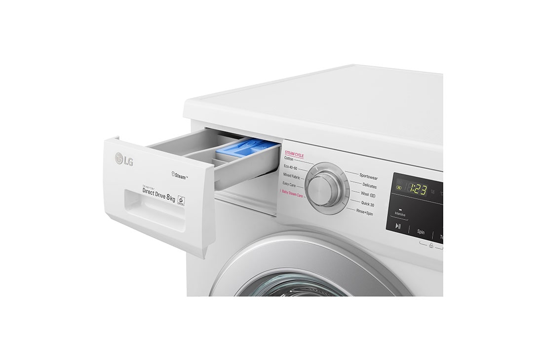 LG 8 kg, max. 1400 okr./min., Perilica rublja sa parom, F4J3TS4WE, F4J3TS4WE, thumbnail 4