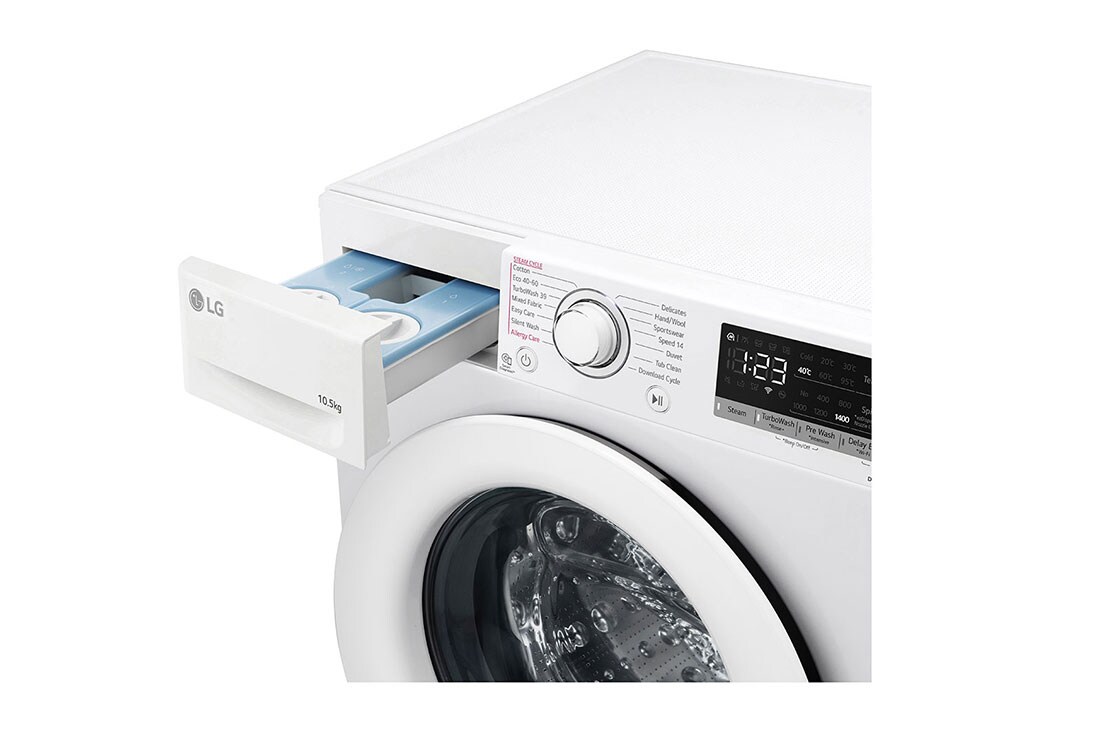 LG 10,5 kg, max. 1400 okr./min., Perilica rublja sa parom, TurboWash™360, AI DD™ tehnologija i WiFi funkcija, F4WV310S3EA, F4WV310S3EA, thumbnail 5