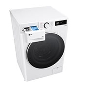 LG 10 kg, max. 1400 okr./min., Perilica rublja sa parom, TurboWash™360 i AI DD™ tehnologija, Pogled odozgo s otvorenim dozatorom deterdženta i sredstva za ispiranje, F4WR510S0W, thumbnail 9