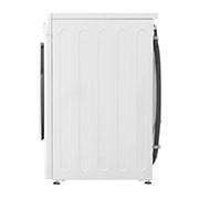 LG 10 kg, max. 1400 okr./min., Perilica rublja sa parom, TurboWash™360 i AI DD™ tehnologija, Pogled sa strane, F4WR510S0W, thumbnail 14