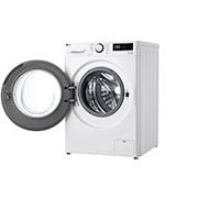 LG 10 kg, max. 1400 okr./min., Perilica rublja sa parom, AI DD™ tehnologija, Pogled s desne strane s otvorenim vratima, F4WR510SBW, thumbnail 11