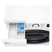 LG 10 kg, max. 1400 okr./min., Perilica rublja sa parom, AI DD™ tehnologija, Pogled na dozator deterdženta i sredstva za ispiranje, F4WR510SBW, thumbnail 7