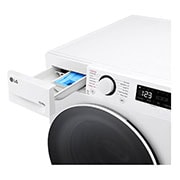LG 10/6 kg, max. 1400 okr./min., Perilica-sušilica sa parom, TurboWash™360 i AI DD™ tehnologija, Pogled na dozator deterdženta i sredstva za ispiranje, F4DR510S0W, thumbnail 5