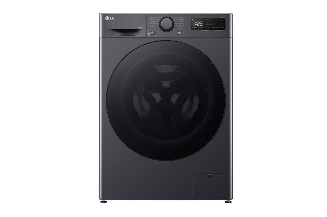 LG 10/6 kg, max. 1400 okr./min., Perilica-sušilica sa parom, TurboWash™360 i AI DD™ tehnologija, Pogled sprijeda, F4DR510S2M