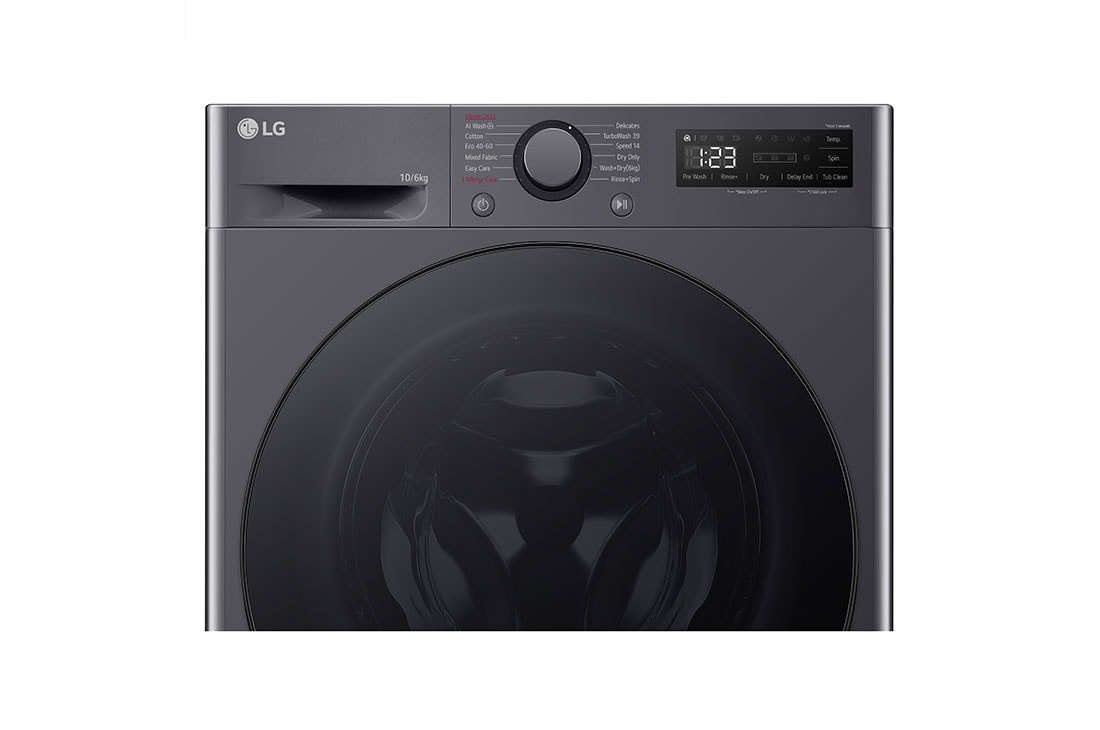 LG 10/6 kg, max. 1400 okr./min., Perilica-sušilica sa parom, TurboWash™360 i AI DD™ tehnologija, Prikaz zaslona, F4DR510S2M, thumbnail 5
