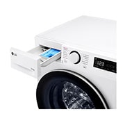 LG 10/6 kg, max. 1400 okr./min., Perilica-sušilica sa parom, TurboWash360™ i AI DD™ tehnologija, Pogled na dozator deterdženta i sredstva za ispiranje, F4DR510S1W, thumbnail 5